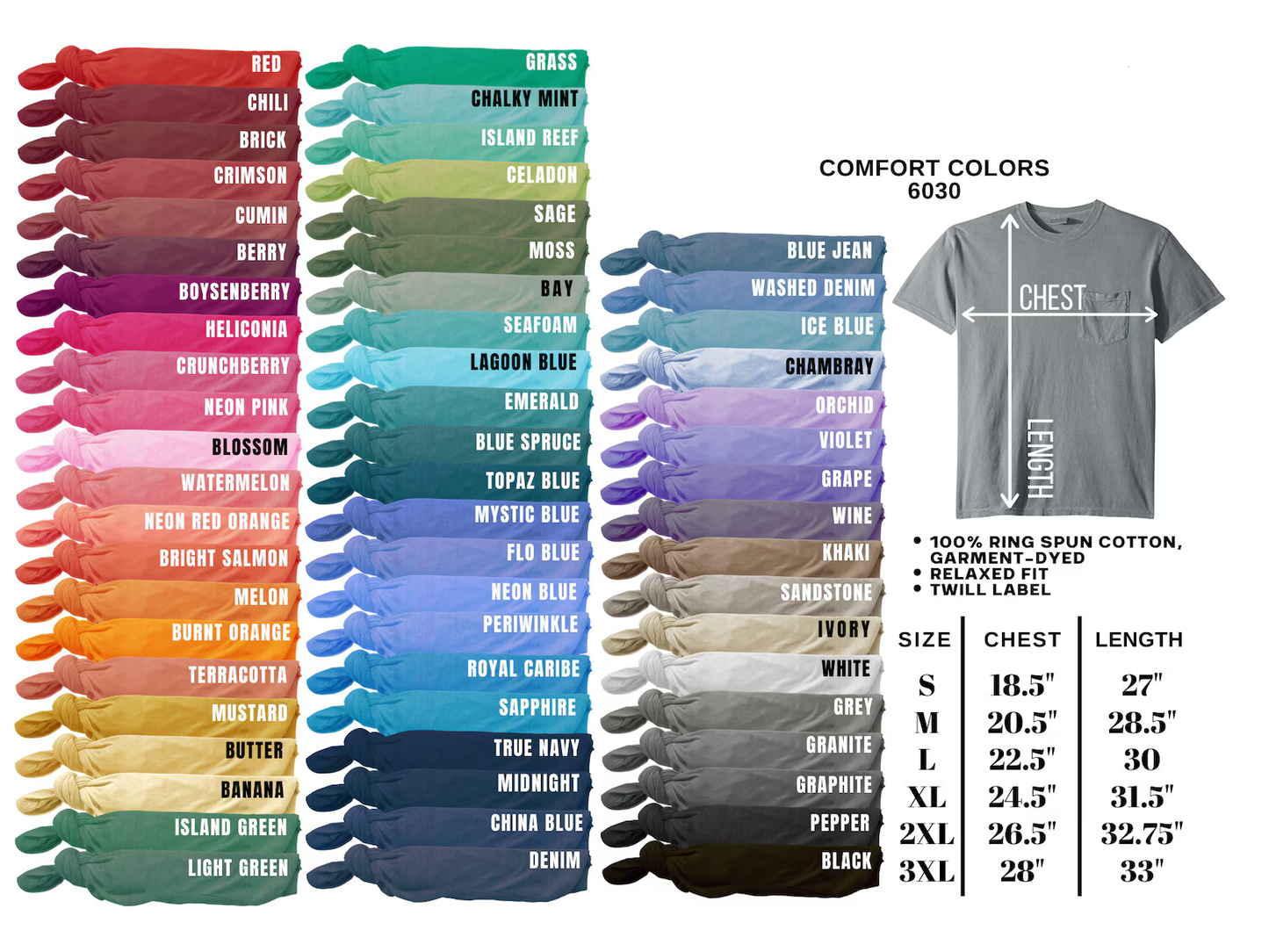 Comfort Color Short Sleeve with Pocket