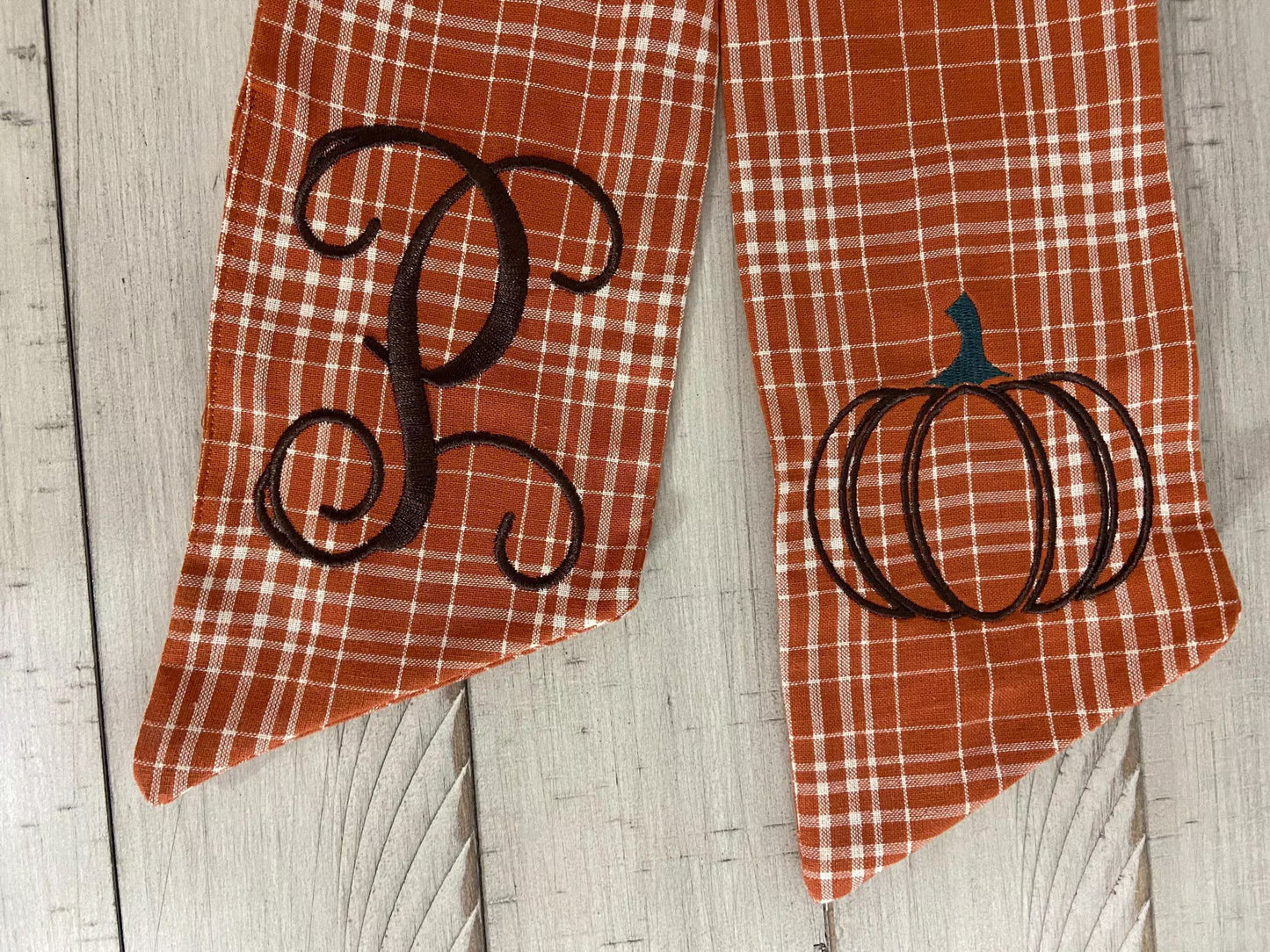 Spicy Plaid Fall Wreath Sash
