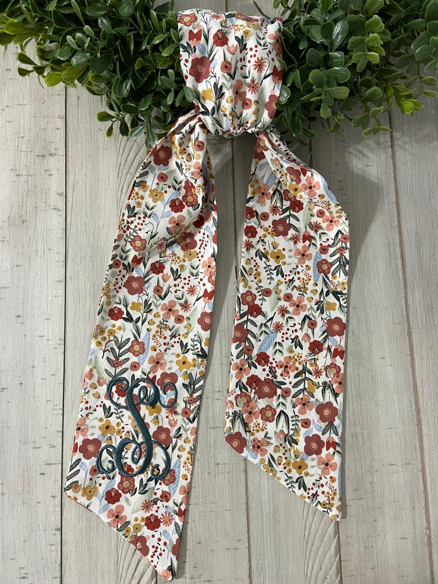Floral Fall Wreath Sash