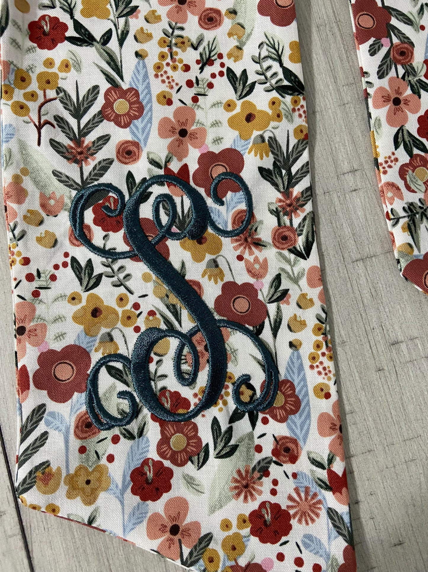 Floral Fall Wreath Sash