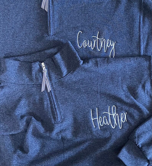 Quarter Zip with Name