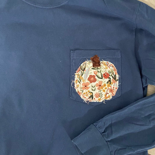 Floral Pumpkin on Pocket (more colors)