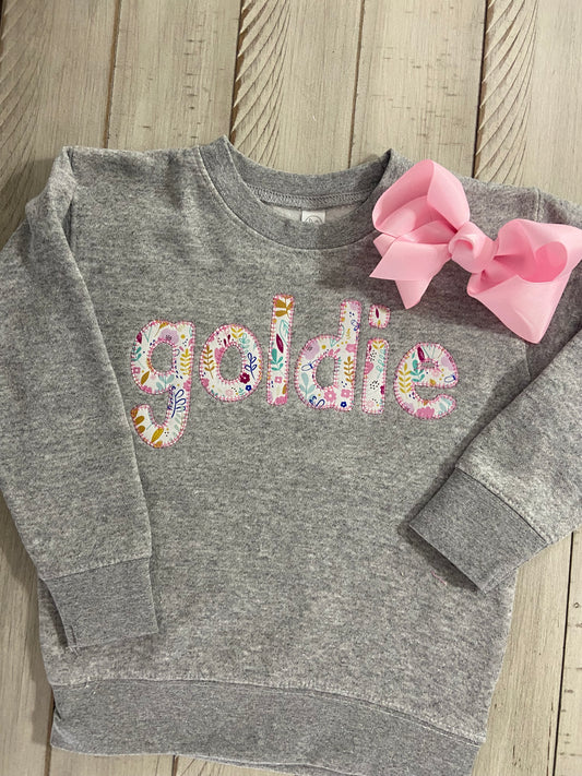 Floral Personalized Applique