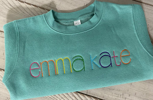 Rainbow Personalized Toddler Sweatshirt